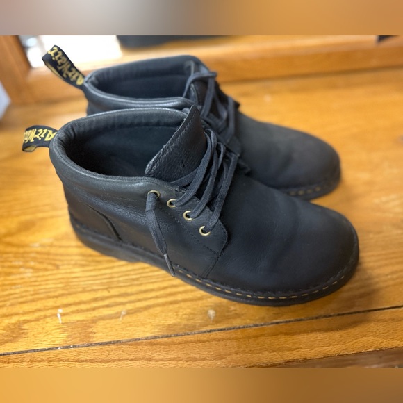 Dr. Martens Black Boots with Yellow Interior - Picture 1 of 6